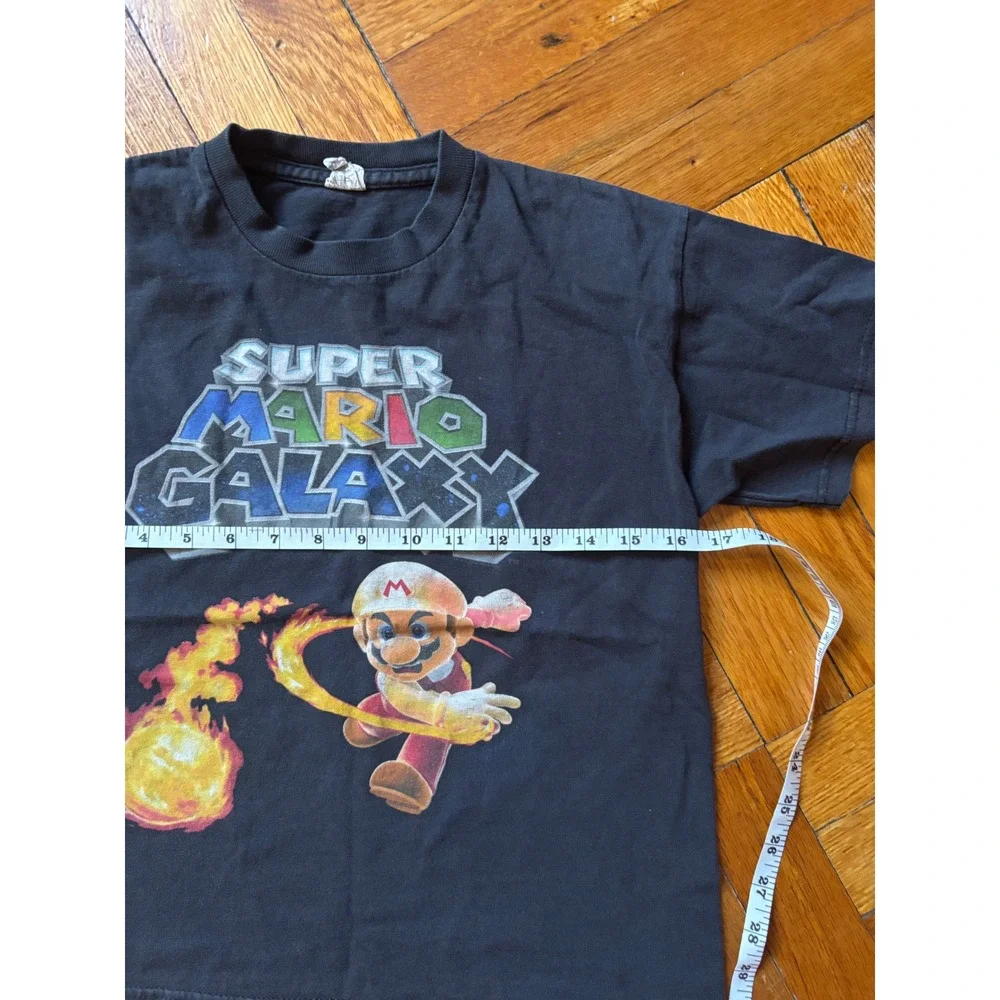Vintage 2008 Youth Super Mario Galaxy Graphic T-Shirt Promo Size L (8)